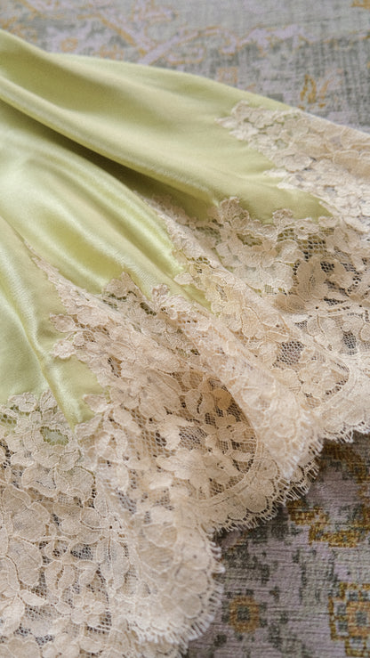 Vintage French mint green lingerie dress (M-L)