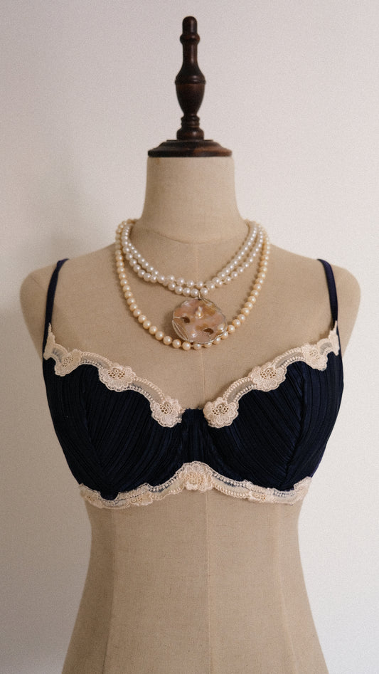 1970’s La Perla night sky bra (S/M, M, C cup)