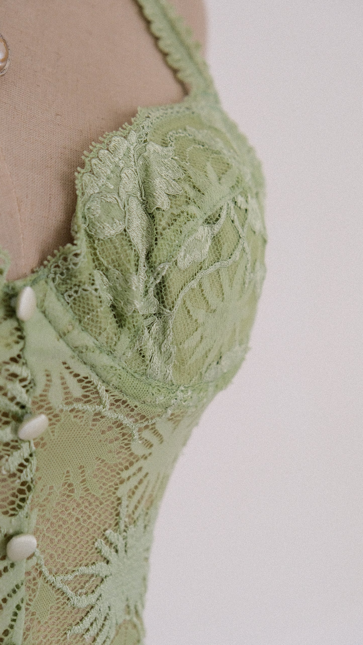 Mint Dentelle corset (70A/32A)