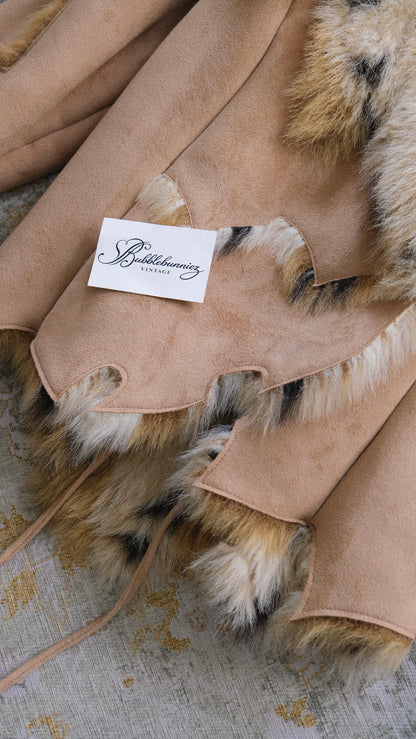 Vintage Derhy faux fur jacket (M-L)