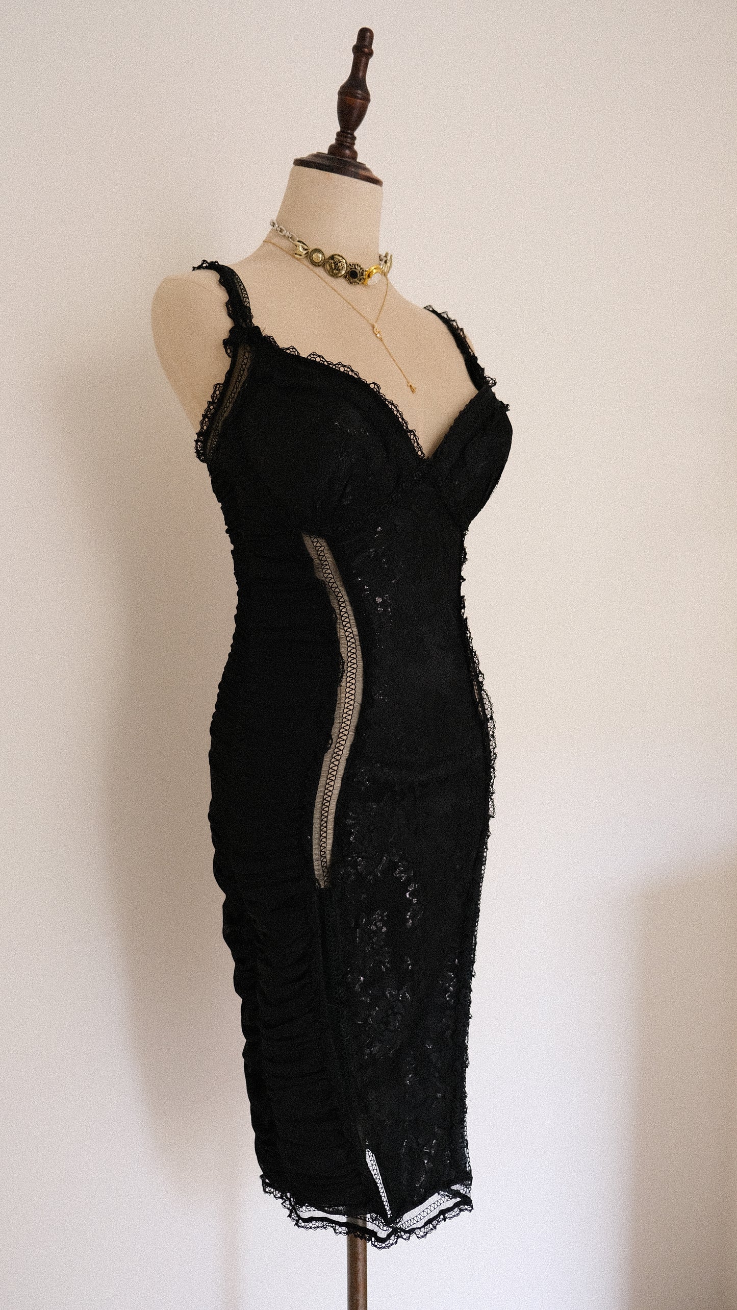 English Designer corset dress (XS/S, S)