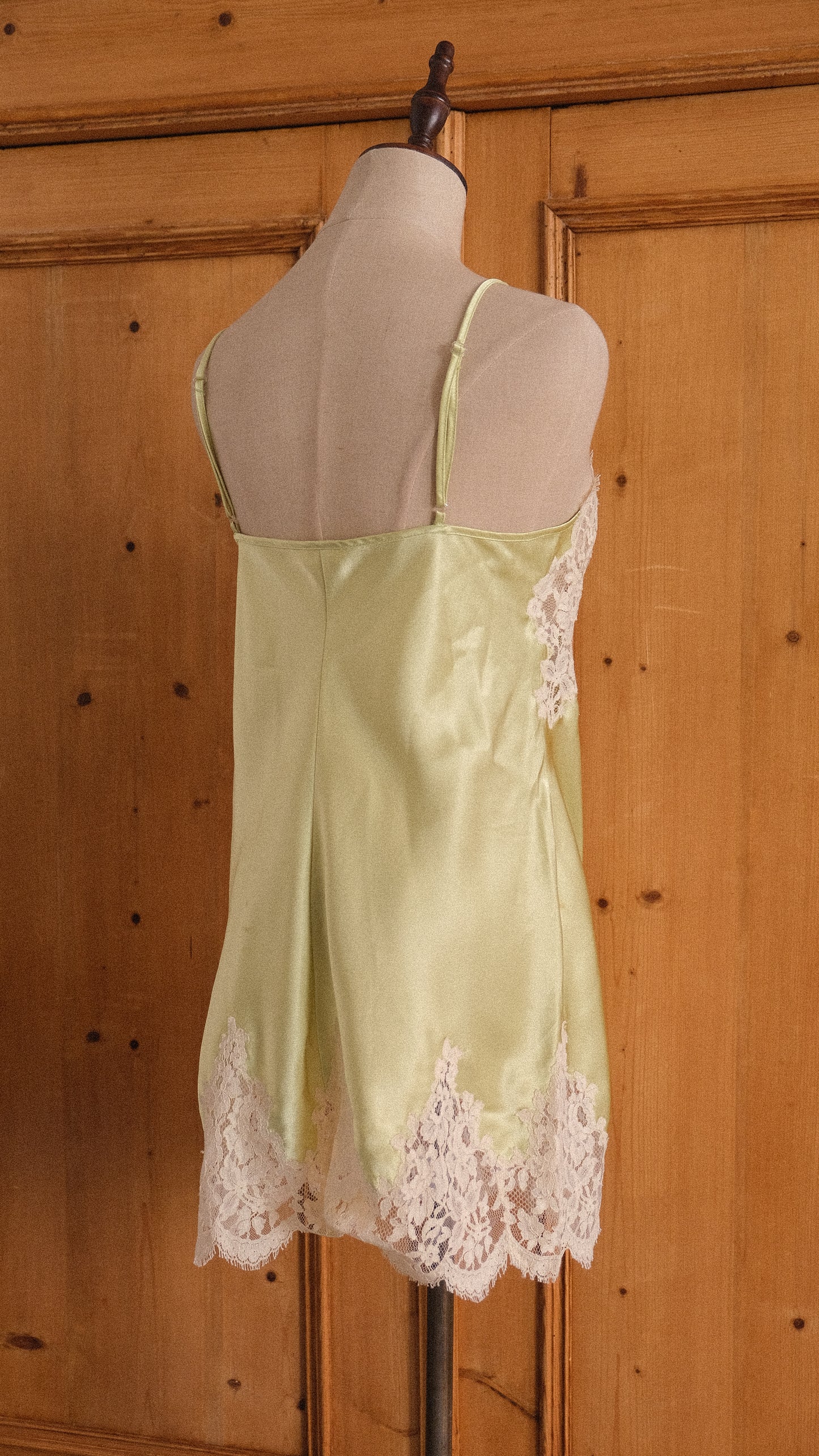 Vintage French mint green lingerie dress (M-L)