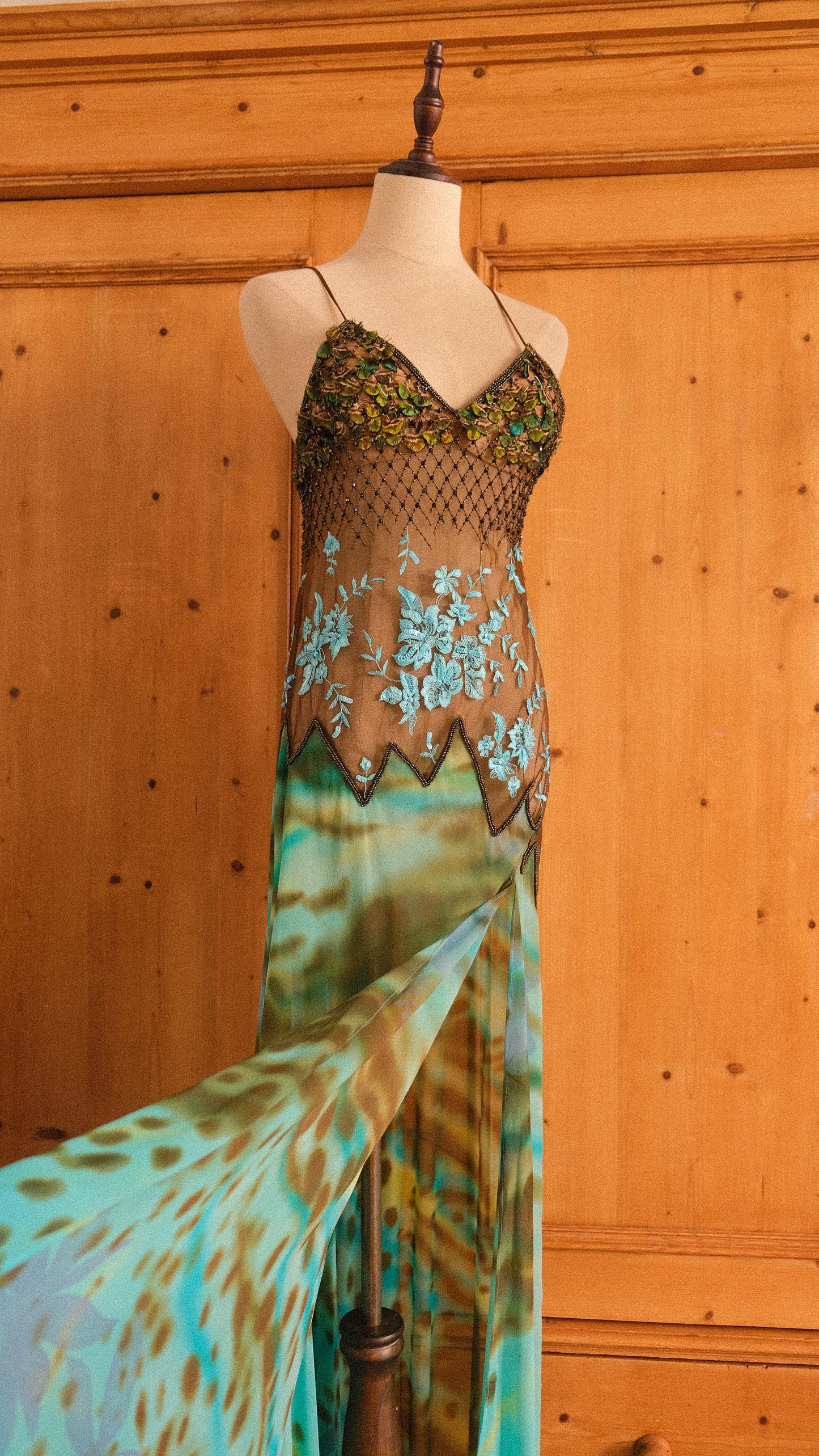 RARE Vintage La Perla faux feather lingerie dress (XS/S)