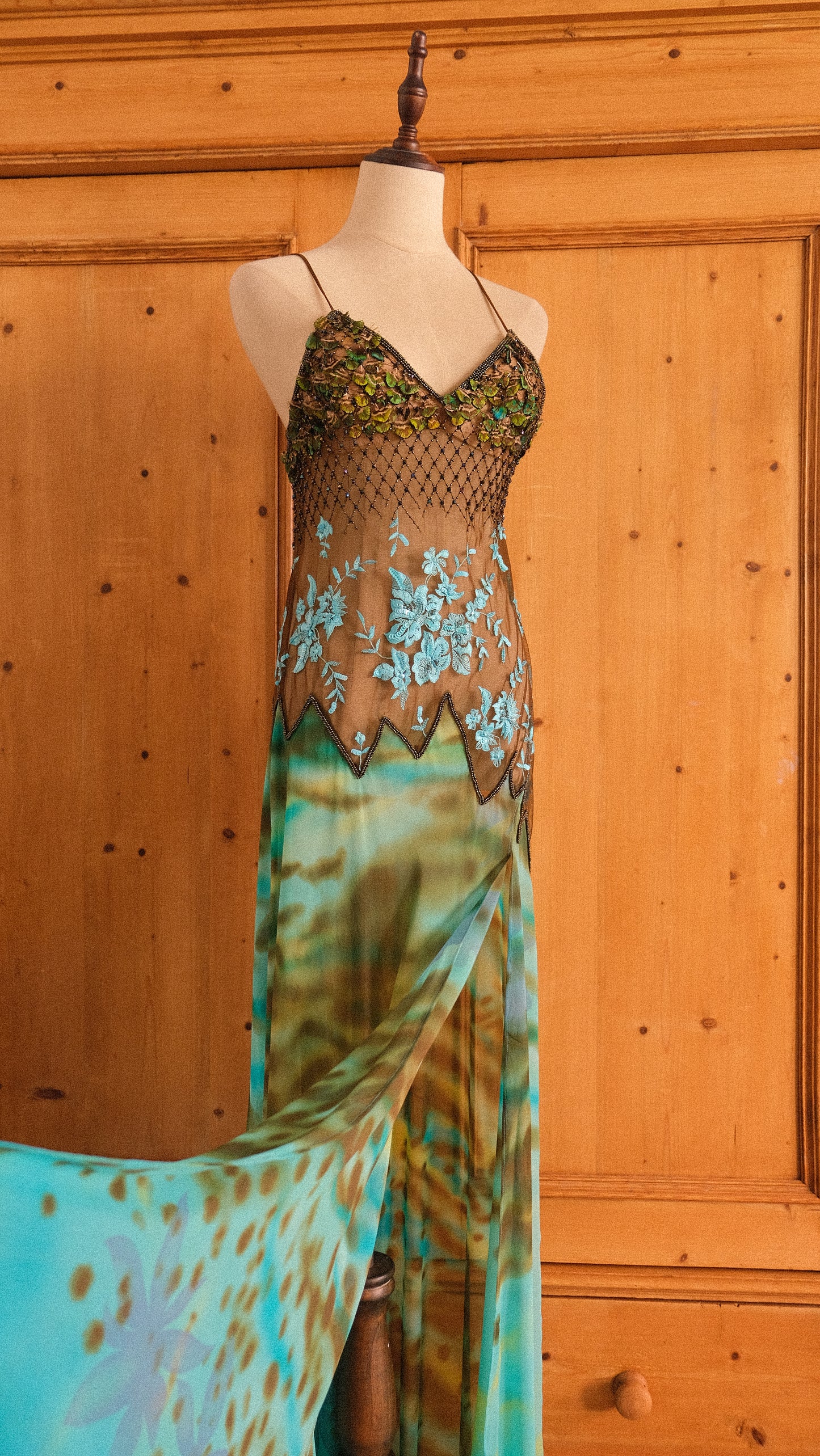 RARE Vintage La Perla faux feather lingerie dress (XS/S)