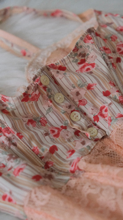 Chantal Thomass peachy floral corset (34C/75C)