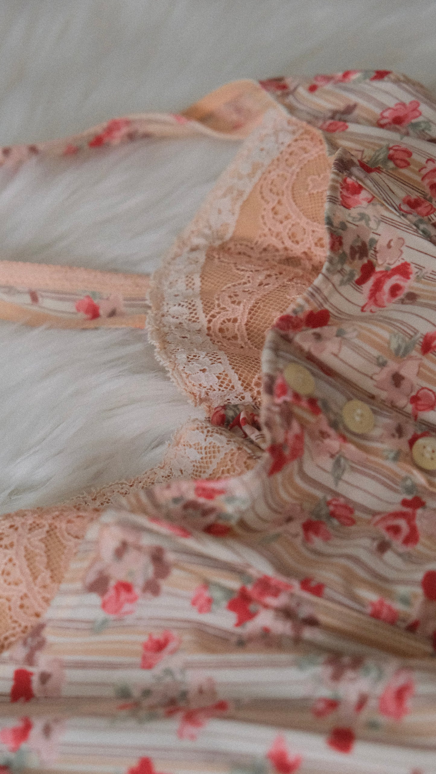 Chantal Thomass peachy floral corset (34C/75C)