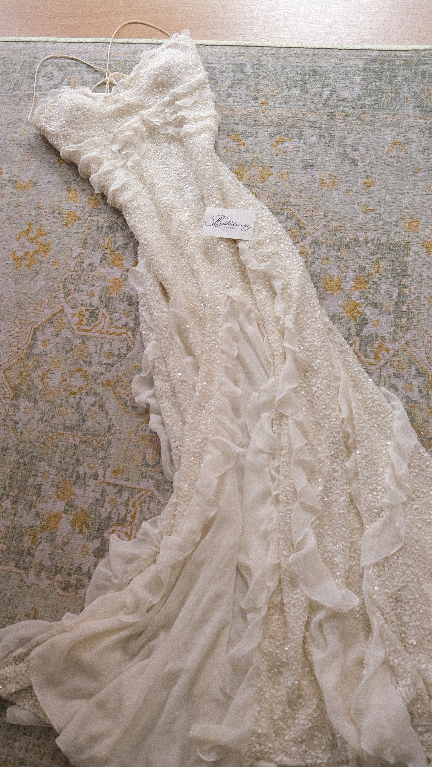 Vintage Spanish bridal mermaid dress (S-S/M)