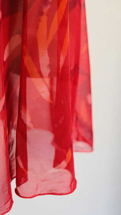 Vintage French Tropical sheer babydoll (S-M