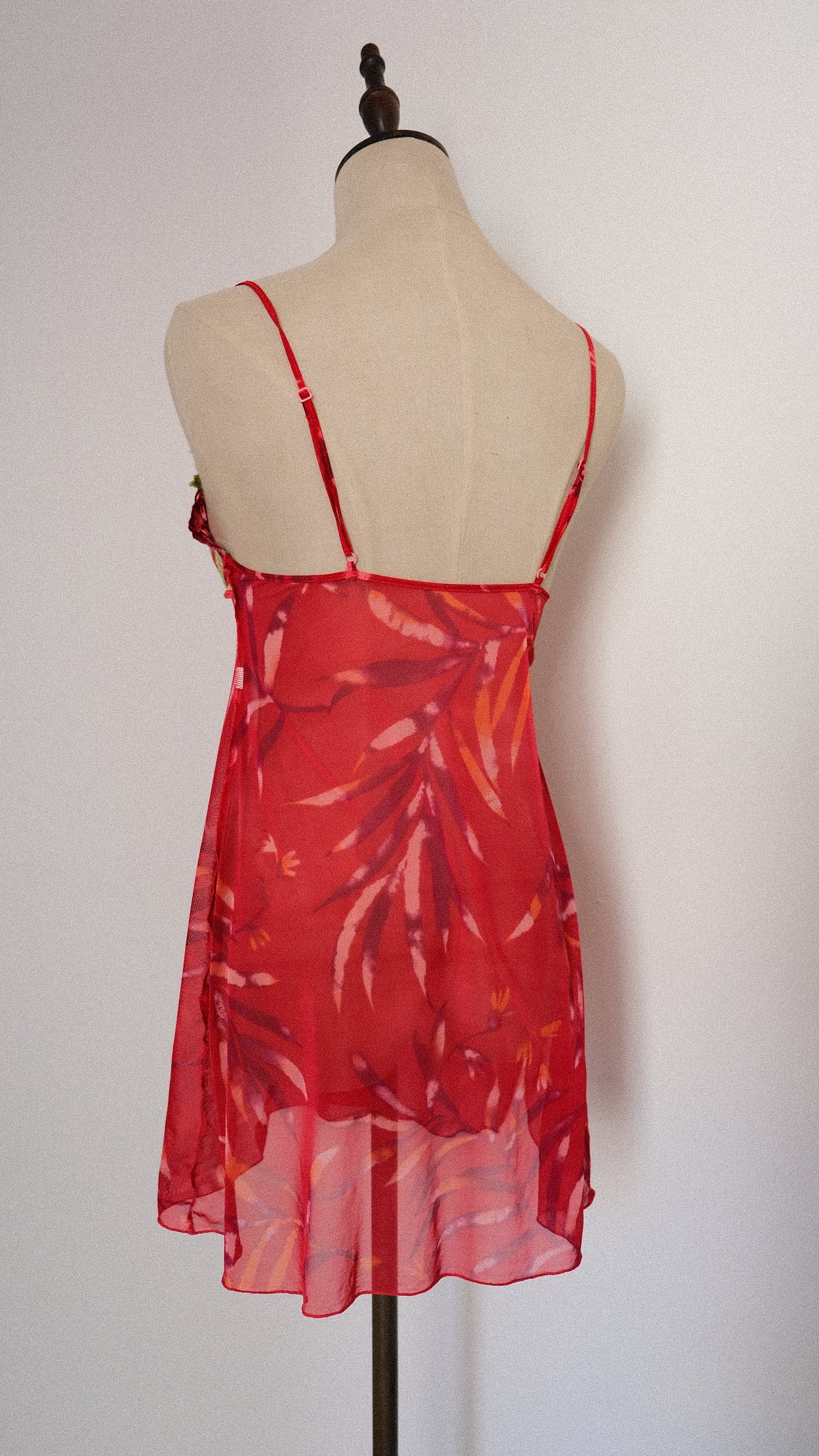 Vintage French Tropical sheer babydoll (S-M