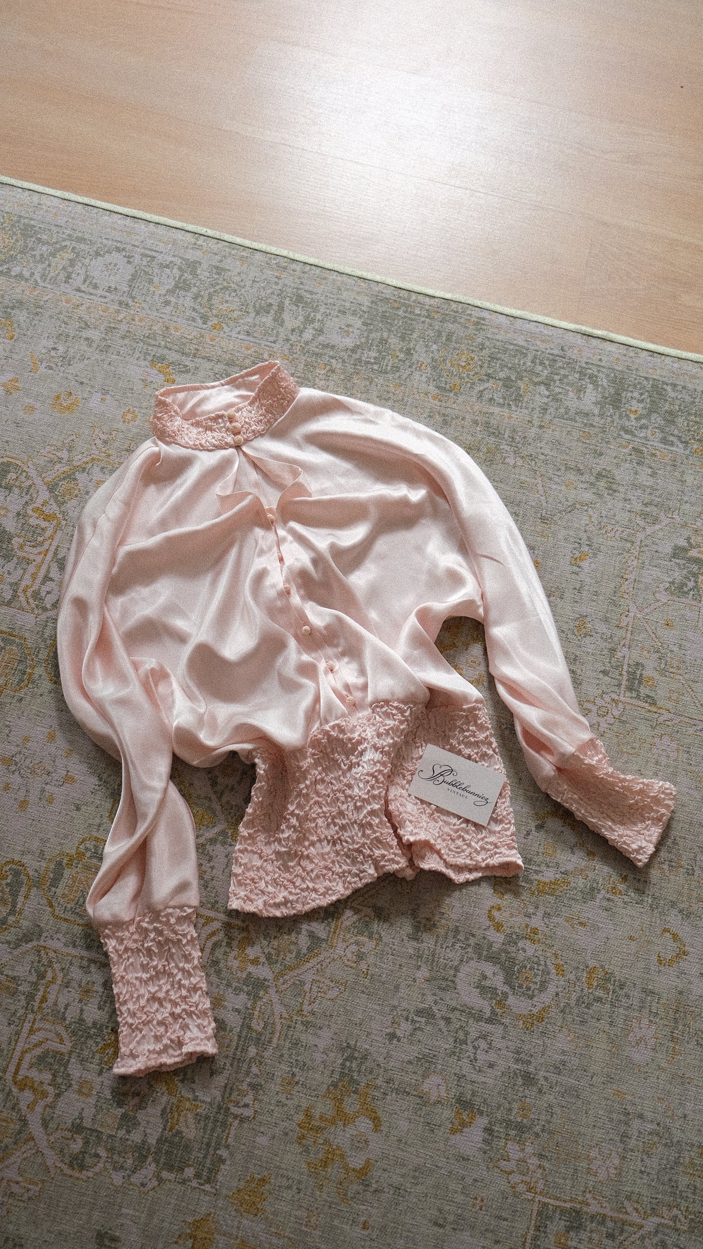 Vintage French soft pink long sleeve (M-L)