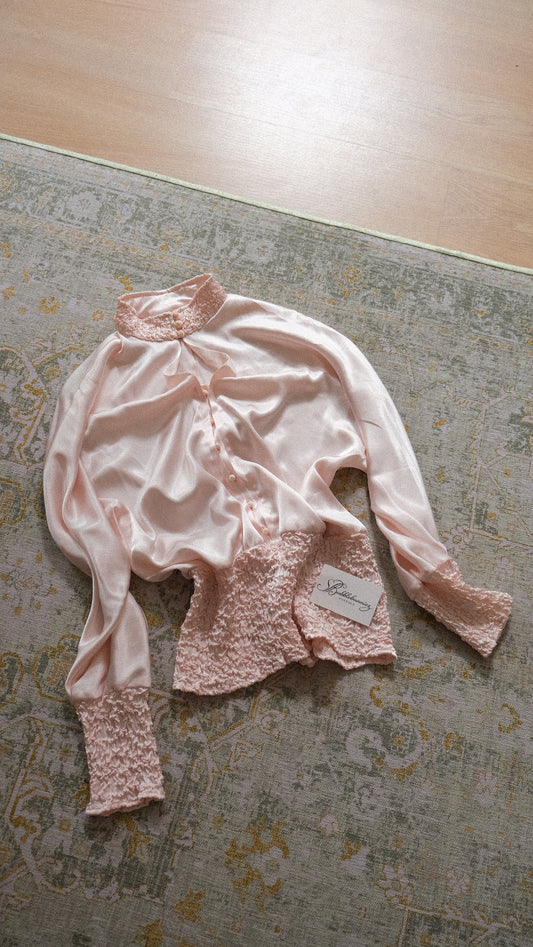 Vintage French soft pink long sleeve (M-L)