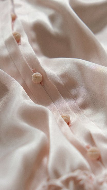 Vintage French soft pink long sleeve (M-L)