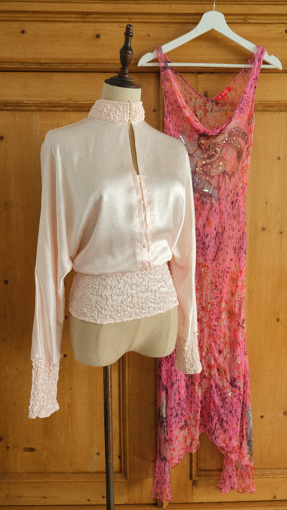 Vintage French soft pink long sleeve (M-L)