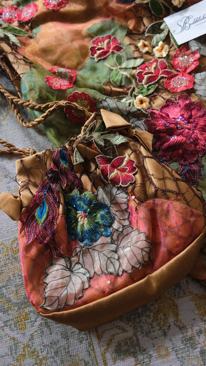 Vintage Nicowa floral dress with handbag (S)