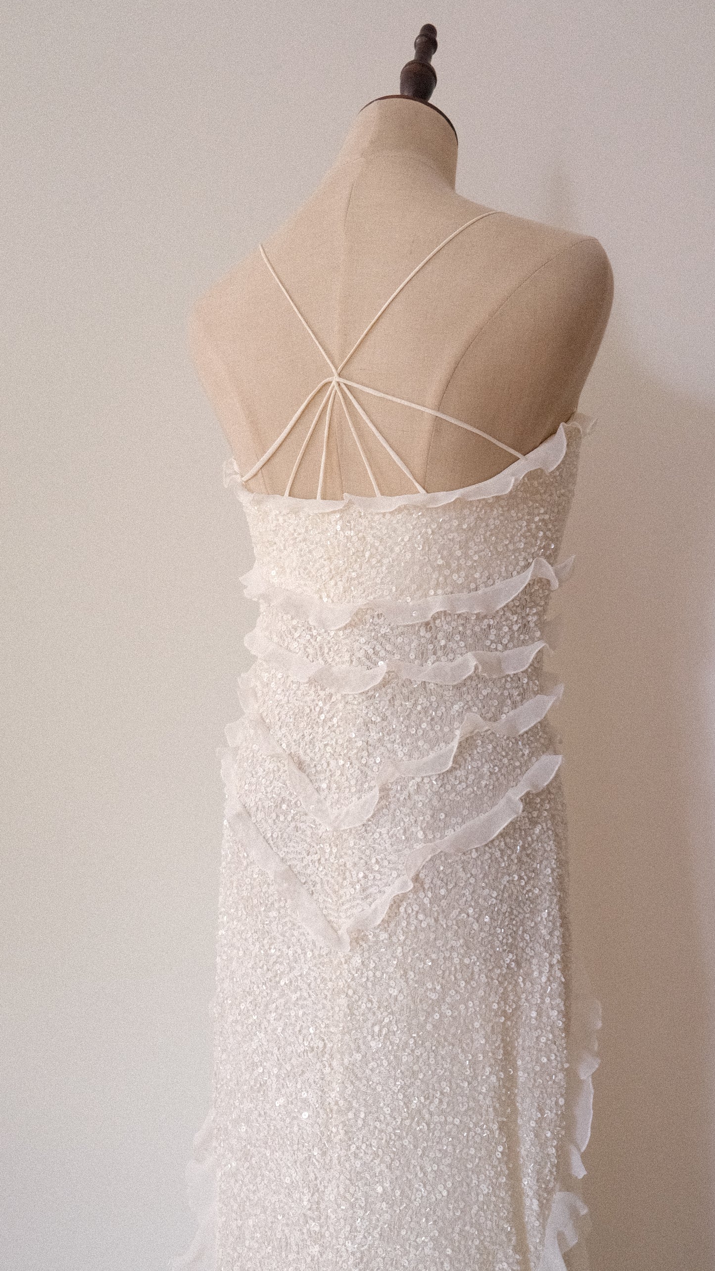 Vintage Spanish bridal mermaid dress (S-S/M)