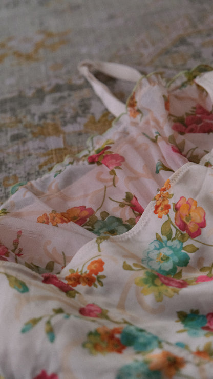 Vintage French floral 3 piece (S)