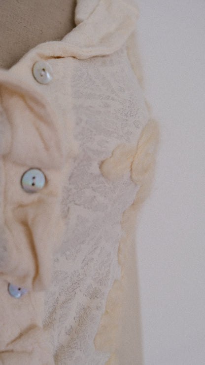 Vintage Italian Ivory blouse (M)