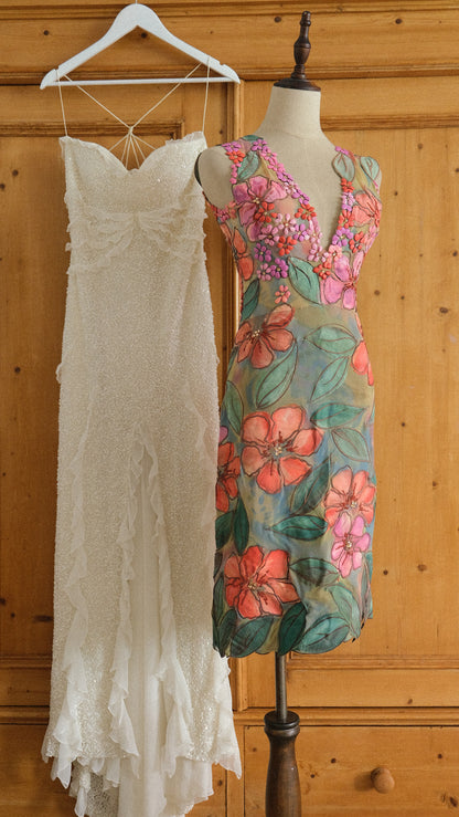 RARE Ema Savahl hand-painted floral dress (M)