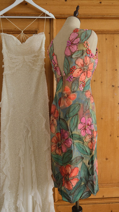RARE Ema Savahl hand-painted floral dress (M)