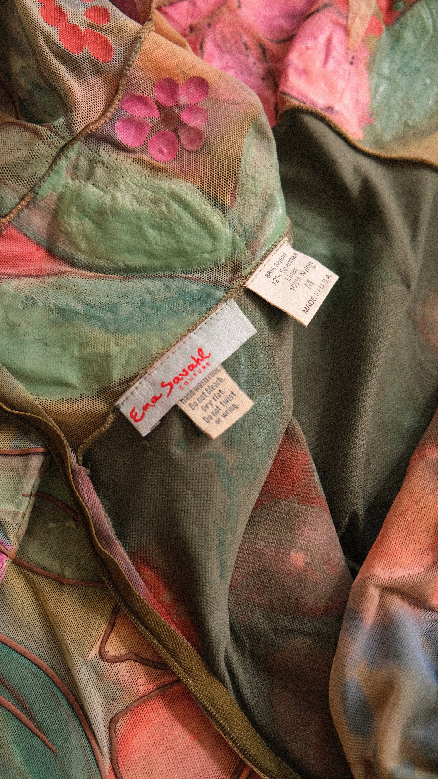RARE Ema Savahl hand-painted floral dress (M)