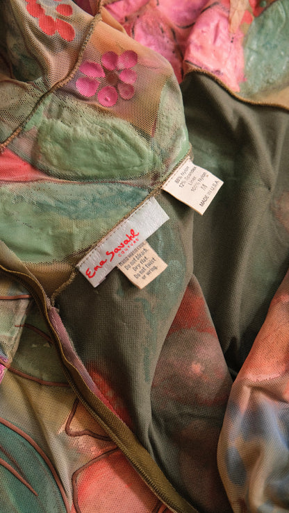 RARE Ema Savahl hand-painted floral dress (M)