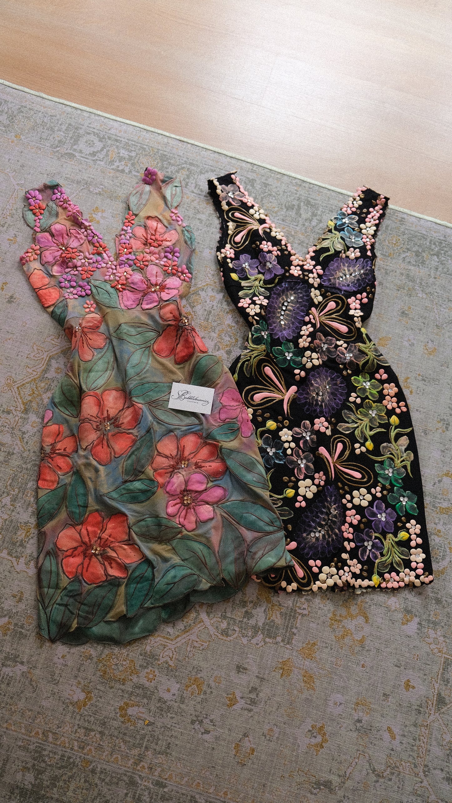 RARE Ema Savahl hand-painted floral dress (M)
