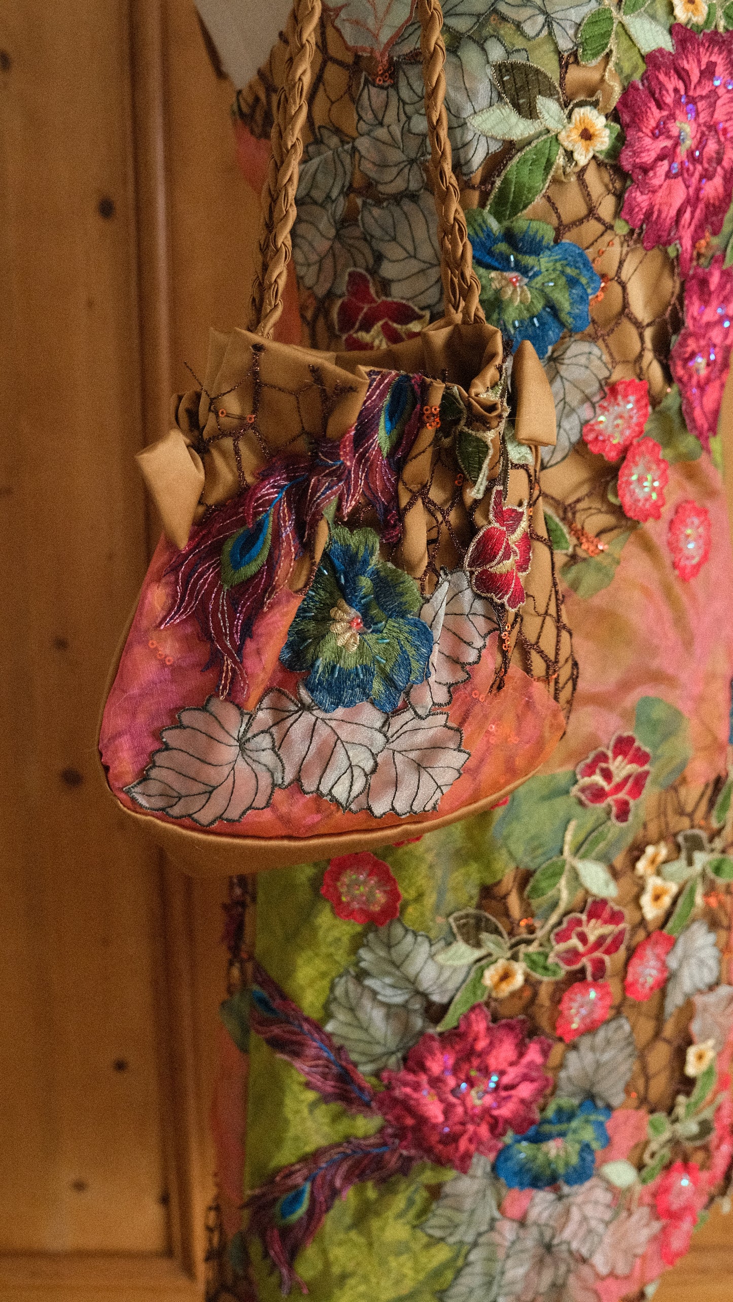 Vintage Nicowa floral dress with handbag (S)