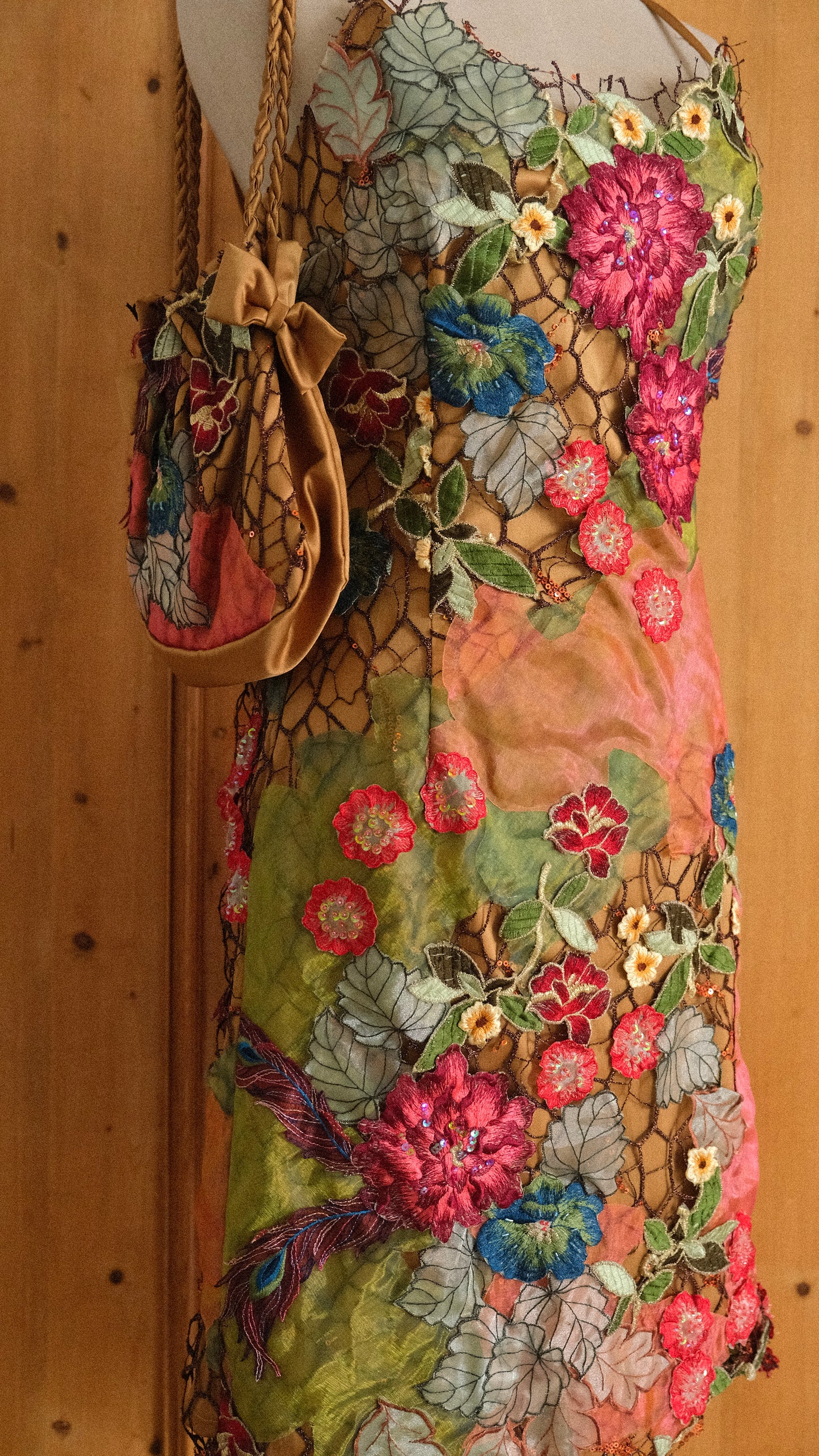 Vintage Nicowa floral dress with handbag (S)