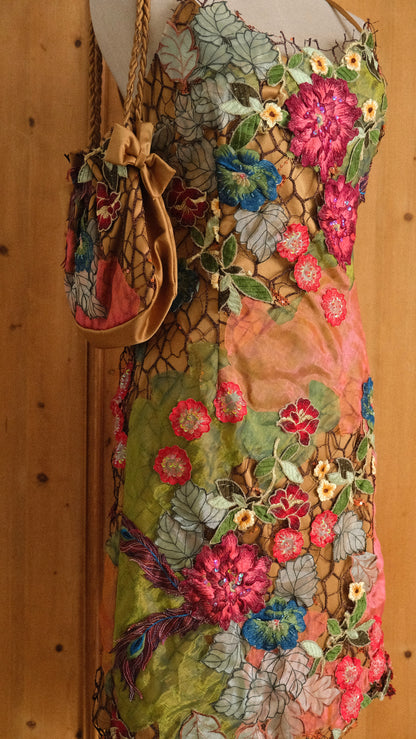 Vintage Nicowa floral dress with handbag (S)