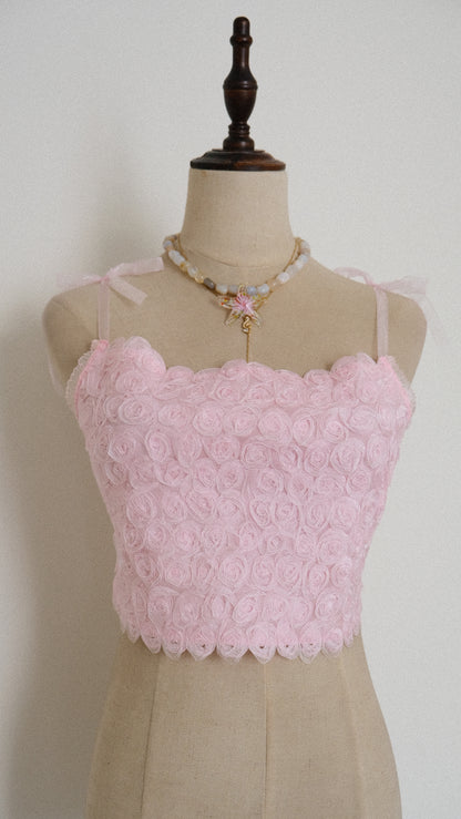 Vintage French Ravage Rose top (S)