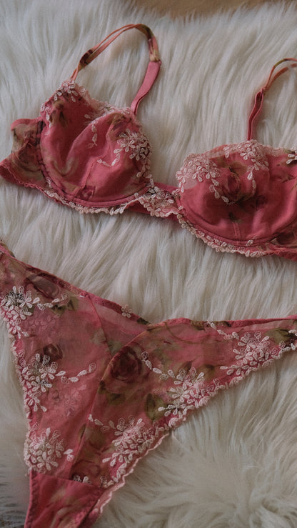 Vintage dark blush 2 piece (36B/80B)