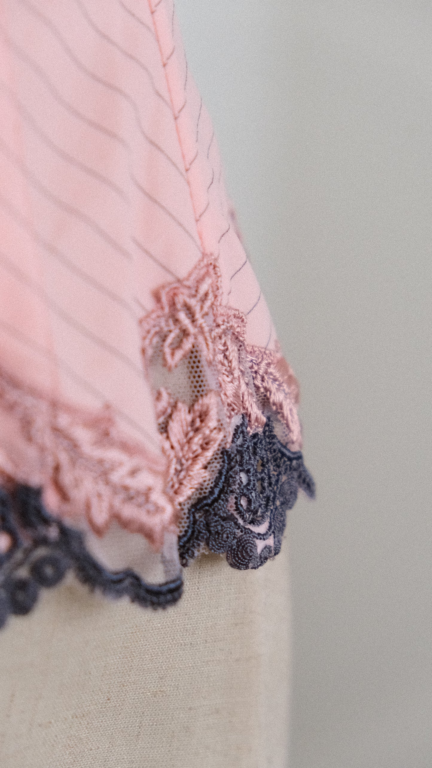 Italian Pink Striped corset (75B/34B)