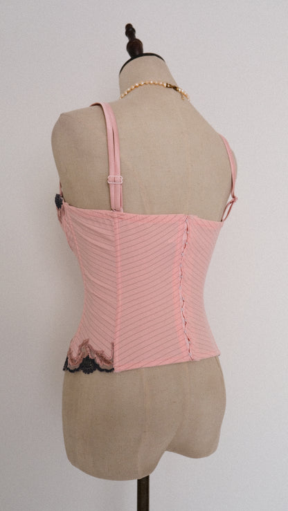 Italian Pink Striped corset (75B/34B)