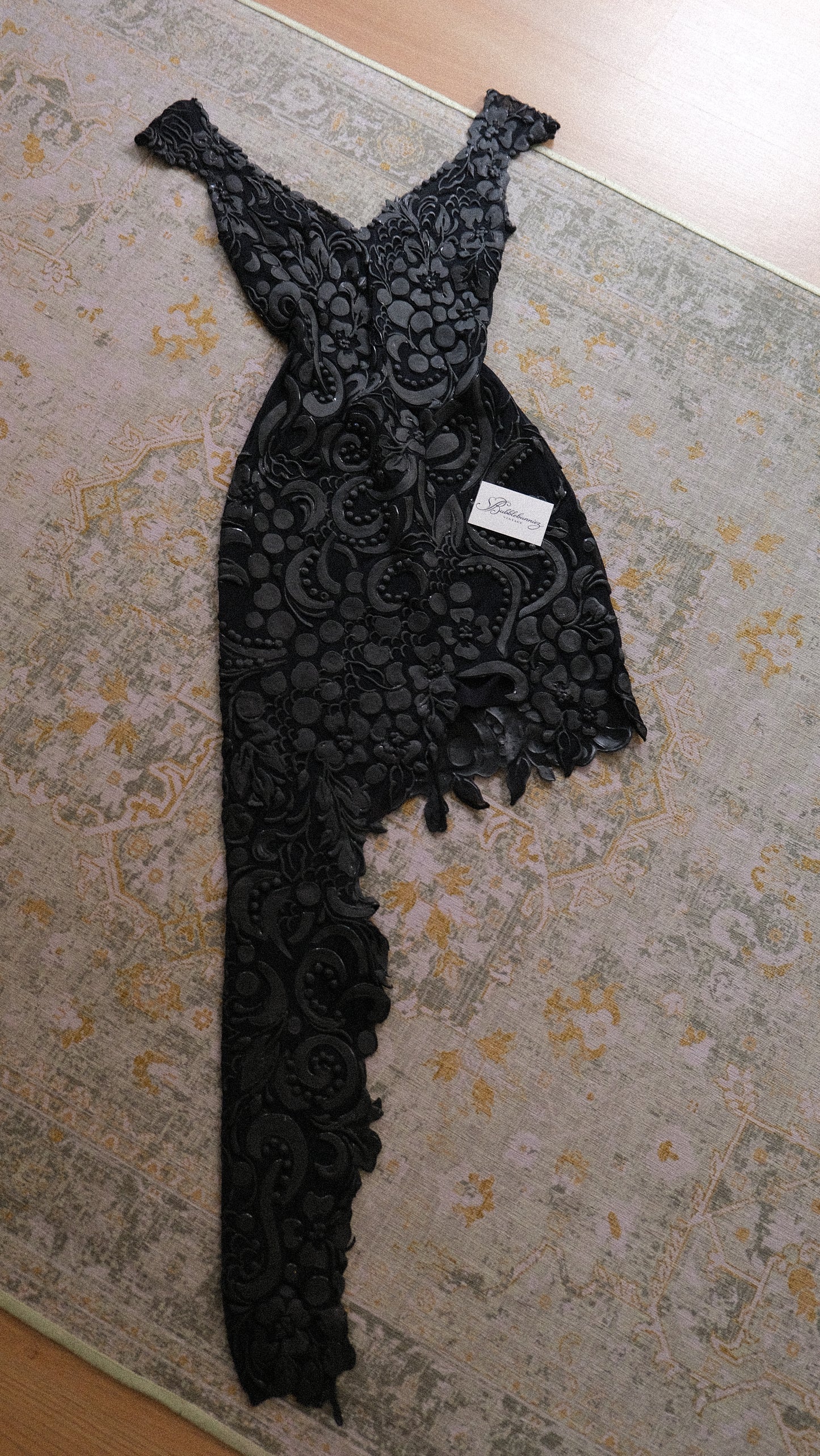 RARE Hand-painted Ema Savahl asymmetrical dress (S-M)