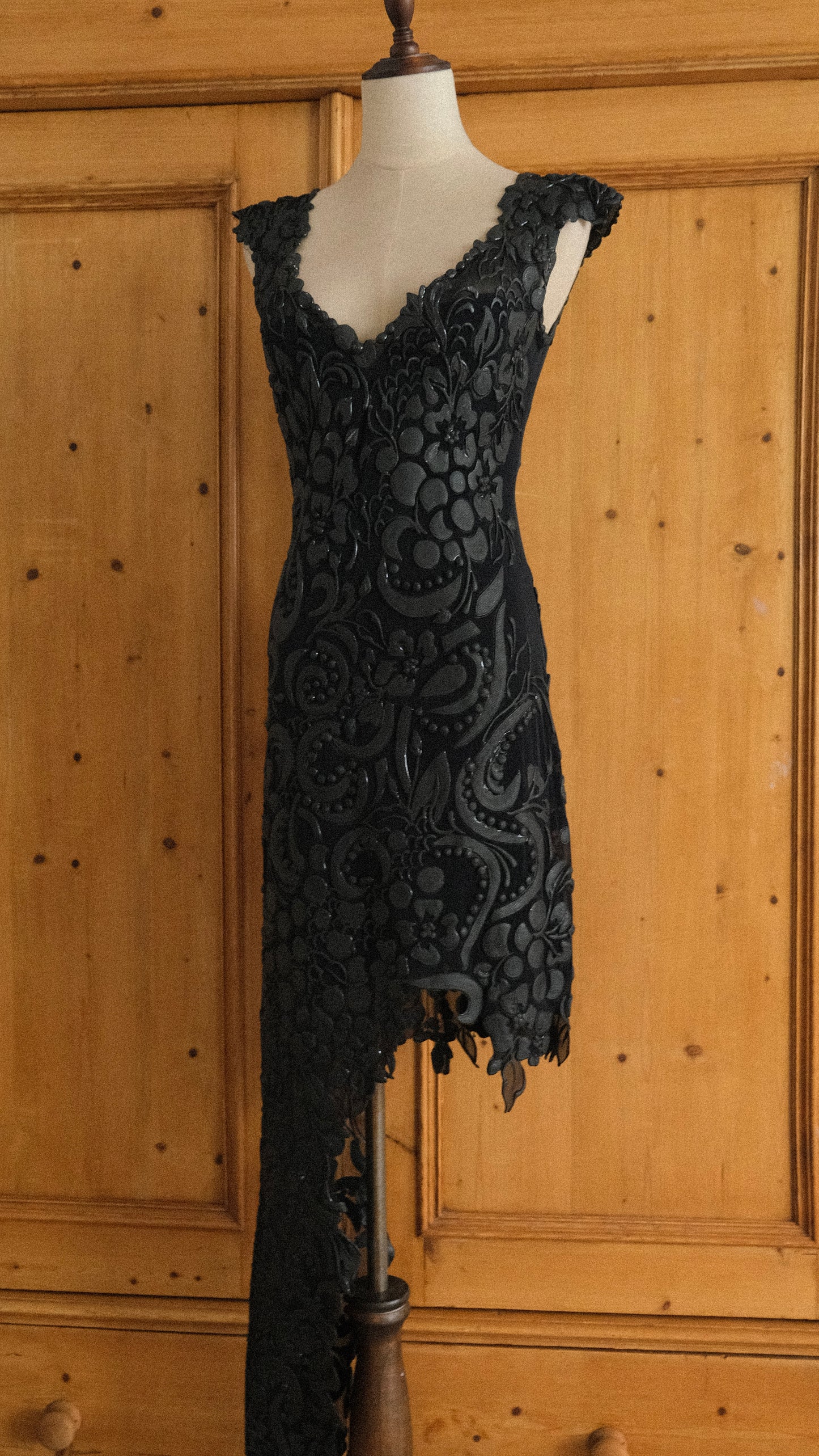 RARE Hand-painted Ema Savahl asymmetrical dress (S-M)
