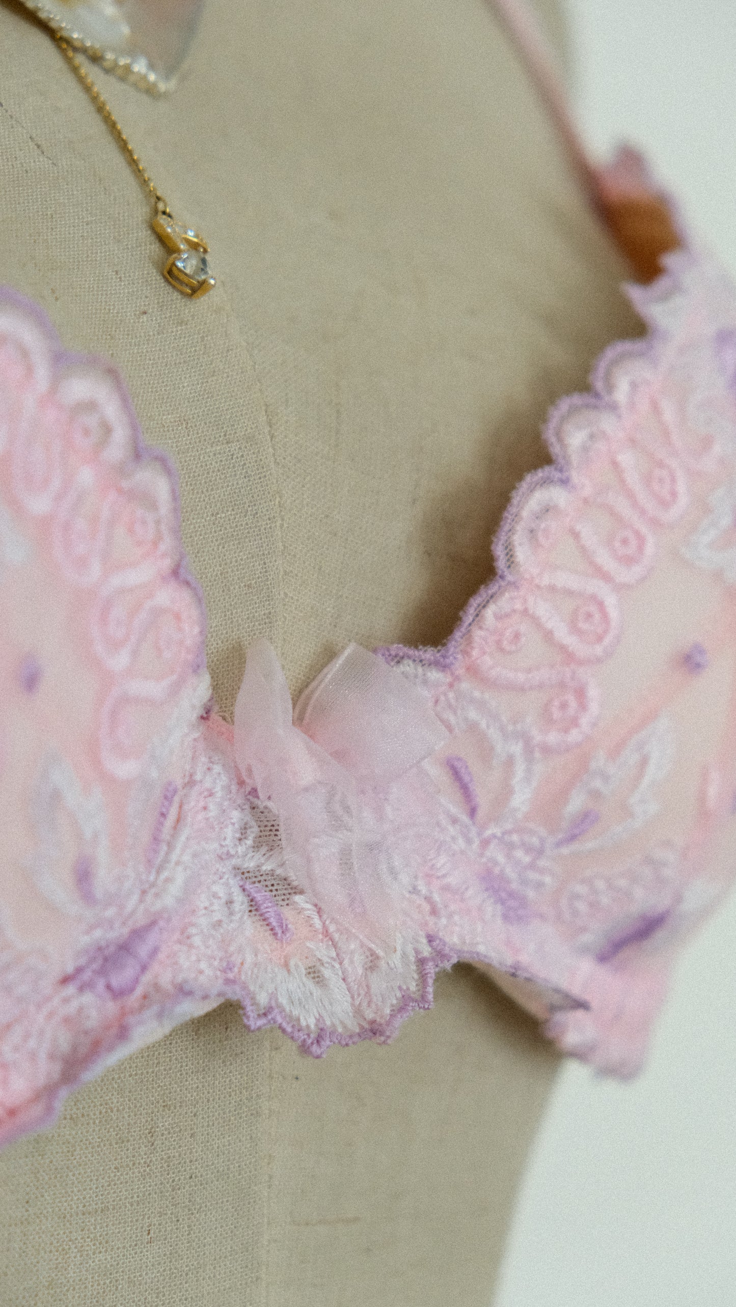 Pink and Lilac Fae bra (34B/75B)