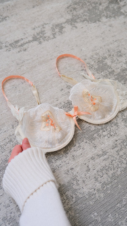 Vintage French Floral bra (80C/36C)