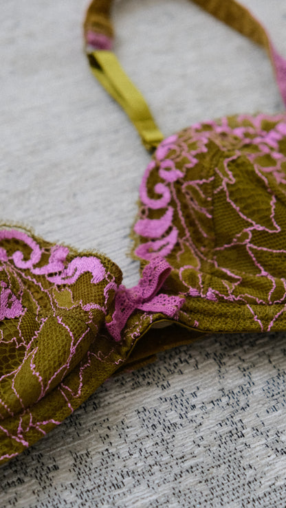 French Forest Fae 2 piece lingerie set (70B/32B)
