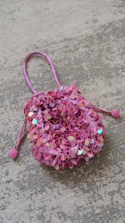 Pink Sequence pouch