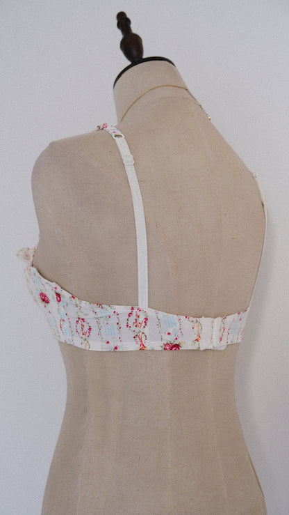 Vintage Chantal Thomass floral balconette (34B/75B)