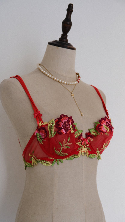 Vintage French tropical bra (70C/32C)