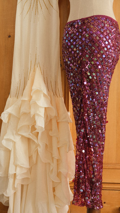 Vintage La Perla sequin mermaid tail skirt (S)