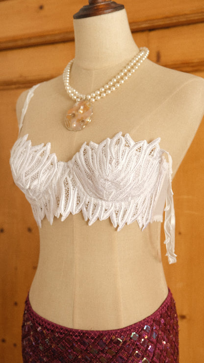 Vintage French swan bra (34A/75A)
