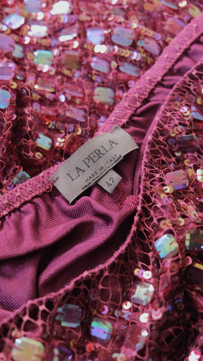 Vintage La Perla sequin mermaid tail skirt (S)
