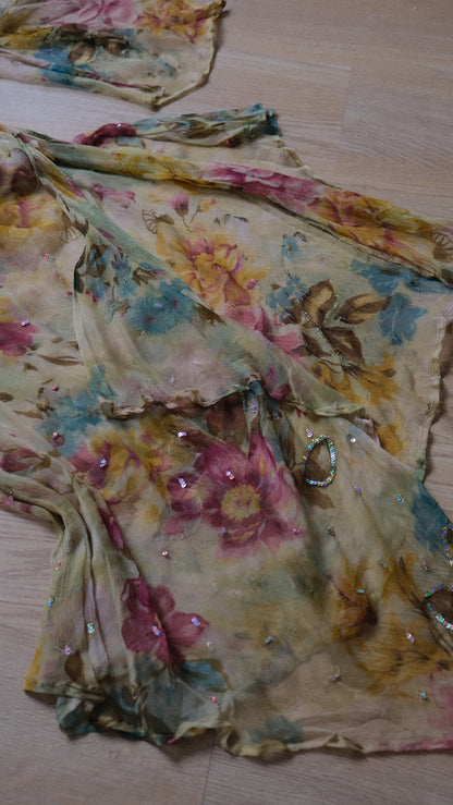 Vintage sheer fairy dress with sequins (S-L)