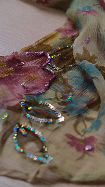 Vintage sheer fairy dress with sequins (S-L)