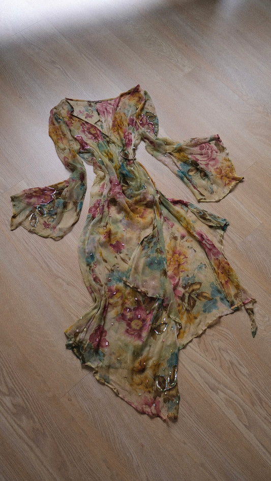 Vintage sheer fairy dress with sequins (S-L)