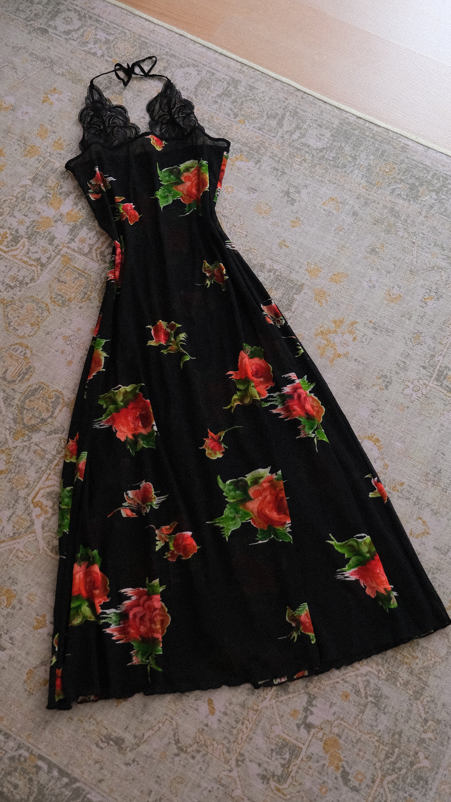 Marvel by La Perla sheer rose maxi dress (M-L)
