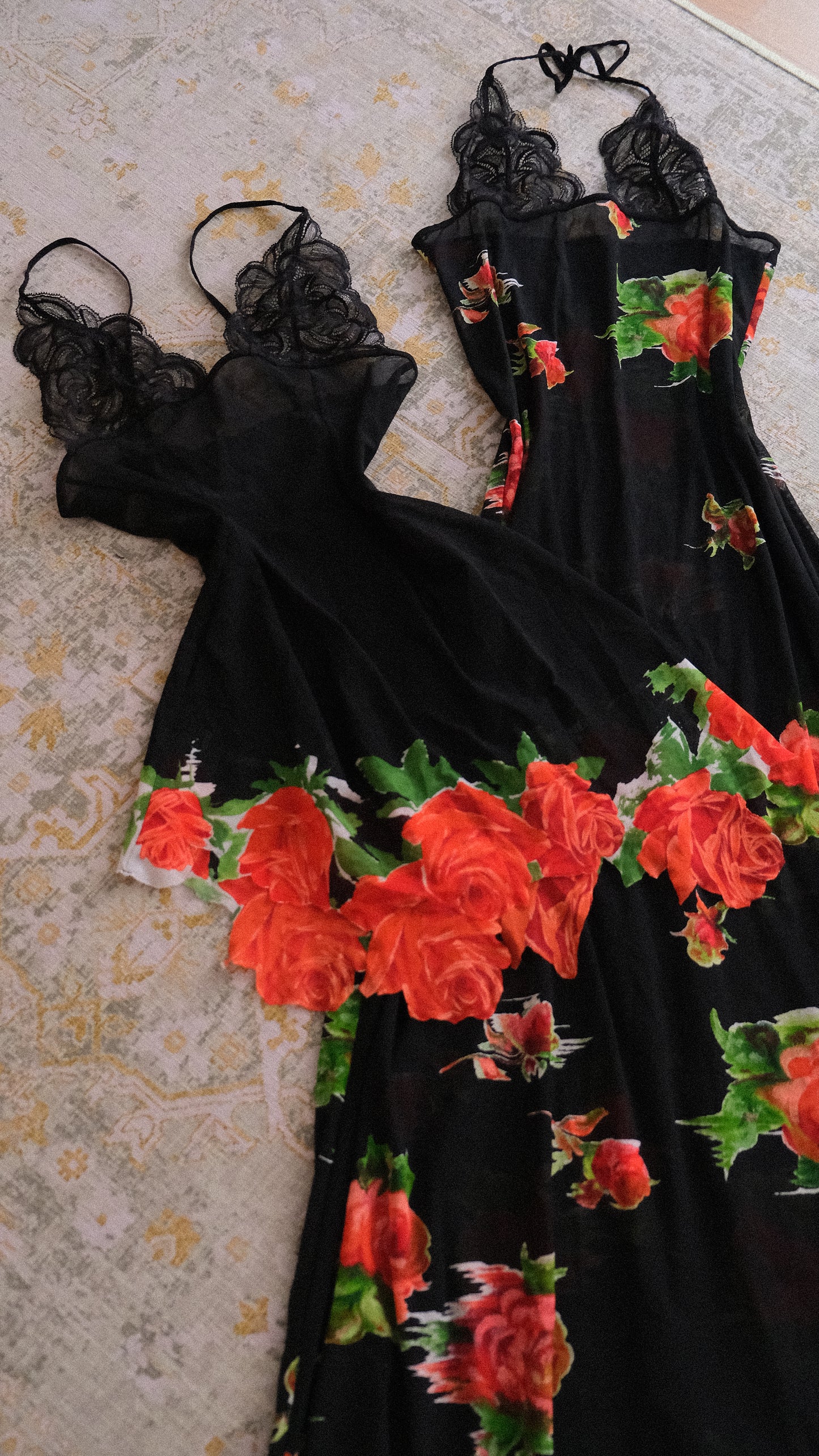 Marvel by La Perla sheer rose mini babydoll (M-L)