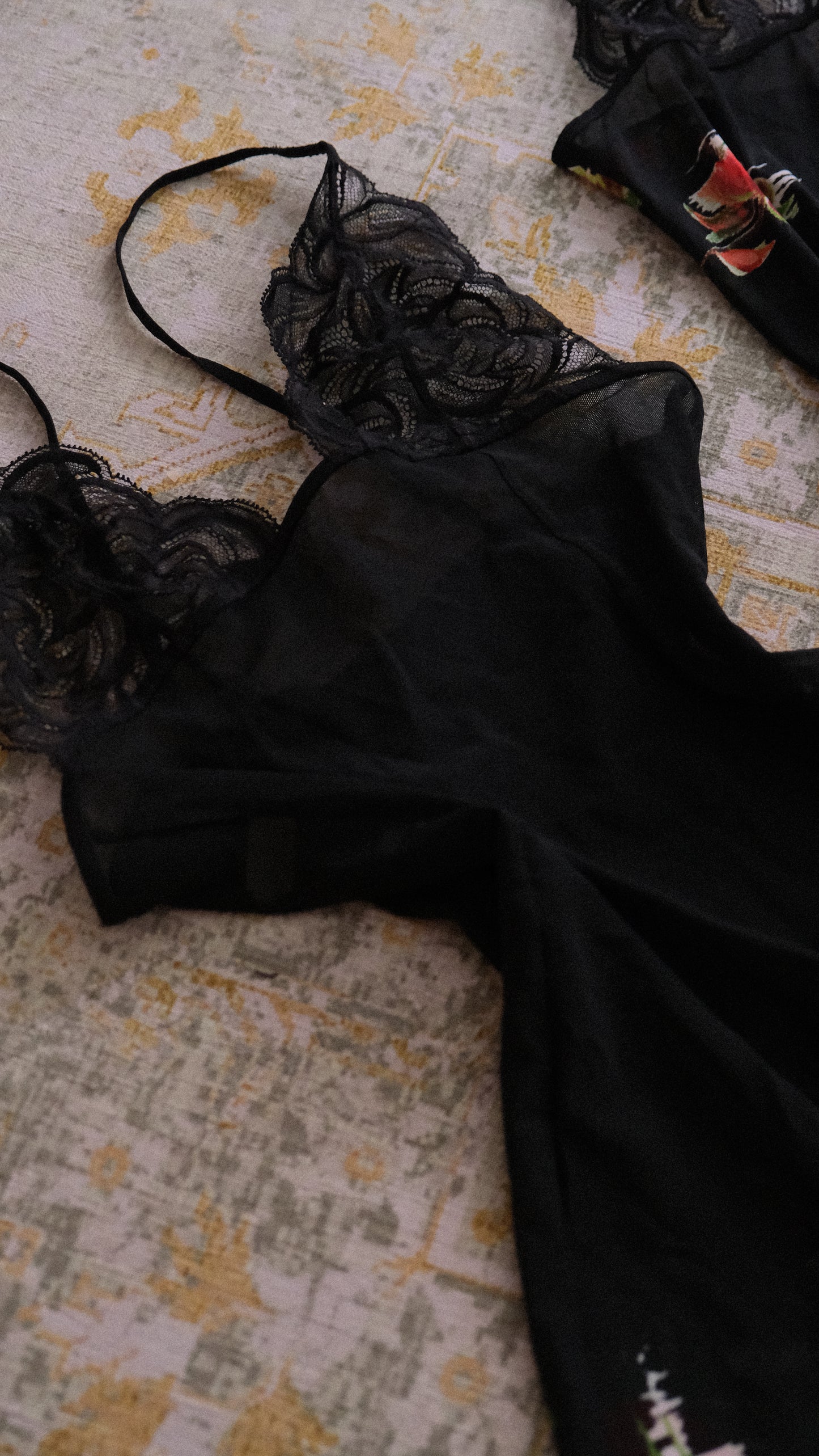 Marvel by La Perla sheer rose mini babydoll (M-L)